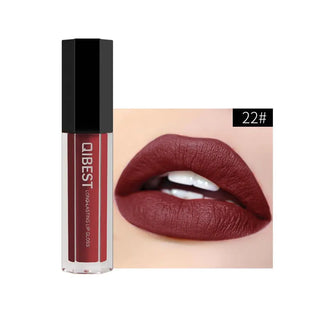 QIBEST Liquid Lipstick Lips Matte Lipgloss Pigment Waterproof - Alodia Store