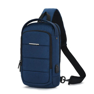 OZUKO Casual Men's Chest Pack Waterproof Crossbody Bags Male USB Charging Shoulder Bag Large Capacity Oxford Messenger Bag 2019 ALODIA STORE