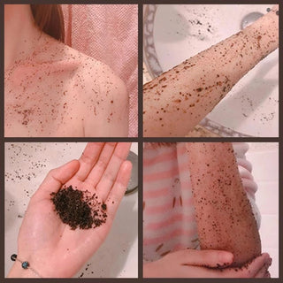 New Coffee Scrub Dual Body Scrub Cream Facial Dead Sea Salt For Exfoliating Whitening Moisturizing Treatment Acne ALODIA STORE