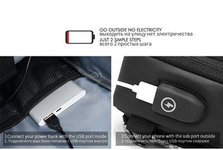 EURCOOL Crossbody Bag Men USB Charging Chest Pack Travel Water Repellent Hand Casual Shoulder Bag Male Purses сумки на плечо ALODIA STORE