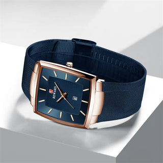 REWARD Top Brand Men's Watch Business Relogio Masculino Square Quartz Man Watch Men Wristwatch Full Steel Waterproof Male Watch ALODIA STORE