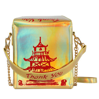 ENJOININ Chinese Takeout Box Purse Pu Leather Women ALODIA STORE