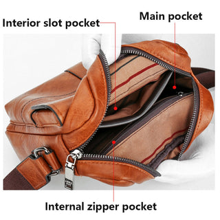 JEEP BULUO Man Leather Bag Shoulder Crossbody Bags For Men Cow Split Leather Male iPad Business Messenger Bag ALODIA STORE