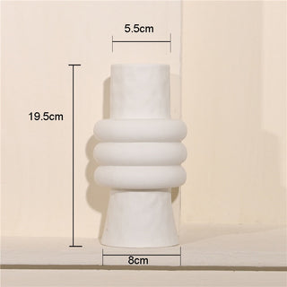 Nordic Ins Creative Ceramics Vase Home Ornaments White Vegetarian Flower Pot Vases Home Decorations Craft Gifts ALODIA STORE