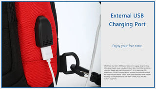 OZUKO Casual Men's Chest Pack Waterproof Crossbody Bags Male USB Charging Shoulder Bag Large Capacity Oxford Messenger Bag 2019 ALODIA STORE