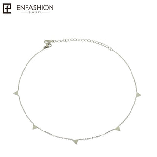 Enfashion Geometric Triangle Circle Star Choker Necklace Gold color Necklaces Pendants Stainless Steel Necklace Women chocker ALODIA STORE