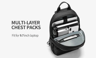EURCOOL Messenger Bag for Men Black Crossbody Bags men for 7.9" iPad W