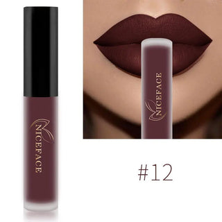 NICEFACE Lip Gloss Nude Matte Liquid Lipstick Lipgloss Waterproof Lip - Alodia Store