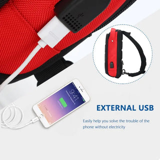 OZUKO Casual Men's Chest Pack Waterproof Crossbody Bags Male USB Charging Shoulder Bag Large Capacity Oxford Messenger Bag 2019 ALODIA STORE