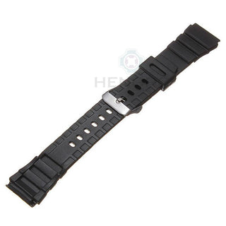 Silicone Watchbands 18 20 22mm Men Black Sports Diving Rubber Watch Strap Silver Stainless Steel Buckle ALODIA STORE