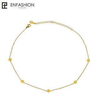 Enfashion Geometric Triangle Circle Star Choker Necklace Gold color Necklaces Pendants Stainless Steel Necklace Women chocker ALODIA STORE