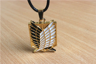 Metal Anime attack on the wings of freedom titanium necklace Shingeki no Kyojin cosplay necklace necklace necklace survey ALODIA STORE