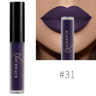 NICEFACE Lip Gloss Nude Matte Liquid Lipstick Lipgloss Waterproof Lip - Alodia Store
