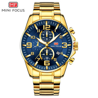 MINI FOCUS Watches Mens Top Brand Luxury Gold Watch Calendar Waterproof Chronograph Multifunction Business relogio masculino New ALODIA STORE