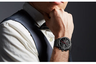 MEGIR Watch Men Stainless Steel Quartz Men Watches Chronograph Watch Clock Men Relogio Masculino for Male Students Relogios ALODIA STORE
