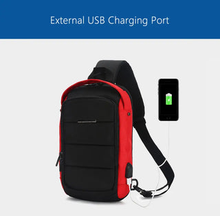 OZUKO Casual Men's Chest Pack Waterproof Crossbody Bags Male USB Charging Shoulder Bag Large Capacity Oxford Messenger Bag 2019 ALODIA STORE