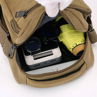 Men's Fashion Travel Cool Canvas Men Messenger Crossbody Bags Bolsa Feminina Shoulder Bags Pack School Bags for Teenager ALODIA STORE