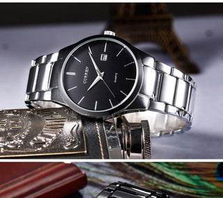 CURREN Top Brand Luxury Fashion Simple Men Watches Slim Steel Strap Waterproof Watch for Man Quartz Business Watch Clock 8106 ALODIA STORE