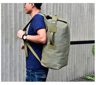 Large Man Travel Bag Mountaineering Backpack Male Luggage Canvas Bucket Shoulder Army Bags For Boys Men Backpacks mochilas XA88C ALODIA STORE