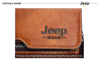 JEEP BULUO Man Leather Bag Shoulder Crossbody Bags For Men Cow Split Leather Male iPad Business Messenger Bag ALODIA STORE