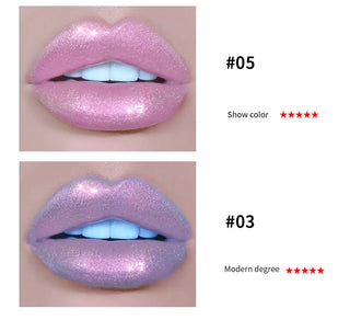 Plump Lip Gloss Lips Makeup Waterproof Long Lasting Holographic Mermaid Lip Tint Nude Moisturizer Glossy Glitter Liquid Lipstick ALODIA STORE