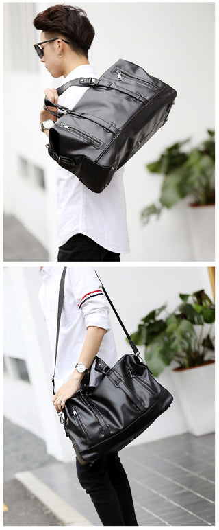 Fashion Men's Travel Bags Luggage Waterproof Suitcase Duffel Bag Big Large Capacity Bags Casual High-Capacity PU Leather Handbag ALODIA STORE