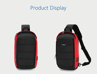 OZUKO Casual Men's Chest Pack Waterproof Crossbody Bags Male USB Charging Shoulder Bag Large Capacity Oxford Messenger Bag 2019 ALODIA STORE