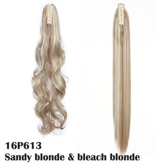 HAIRRO Claw Clip On Ponytail Hair Extension Synthetic Ponytail Extension Hair For Women Pony Tail Hairpiece Curly Style ALODIA STORE