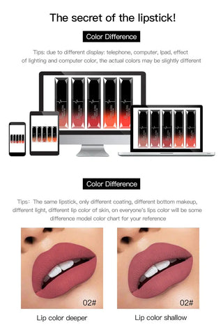 Pudaier Matte Liquid Lipstick Set 21 Colors Waterproof Long Lasting Makeup For Women Velvet Liquid Lipstick Tint Matt Lip Stick ALODIA STORE