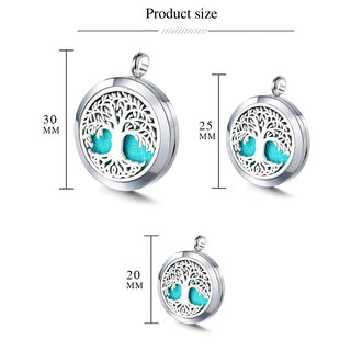UBELIEVE 30MM Perfume Diffuser Necklace Pendant  Aromatherapy Locket Jewelry Essential Oil Locket Necklace For Women ALODIA STORE