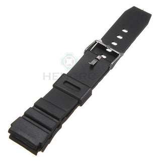 Silicone Watchbands 18 20 22mm Men Black Sports Diving Rubber Watch Strap Silver Stainless Steel Buckle ALODIA STORE