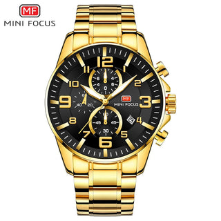 MINI FOCUS Watches Mens Top Brand Luxury Gold Watch Calendar Waterproof Chronograph Multifunction Business relogio masculino New ALODIA STORE
