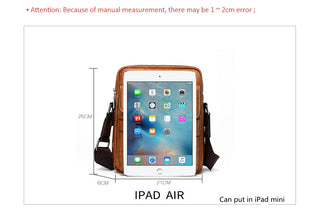 JEEP BULUO Man Leather Bag Shoulder Crossbody Bags For Men Cow Split Leather Male iPad Business Messenger Bag ALODIA STORE