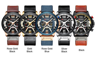 Top  CURREN Brand Casual Fashion Watches for Male Sport Military Leather Wrist Watch Men Watch Chronograph Relojes Hombre ALODIA STORE