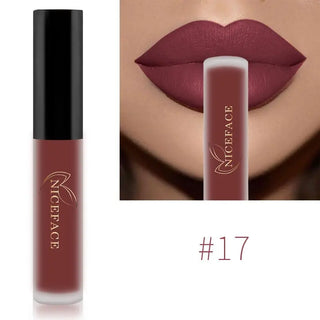 NICEFACE Lip Gloss Nude Matte Liquid Lipstick Lipgloss Waterproof Lip - Alodia Store