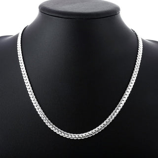 New Trendy Men's 6MM 60cm Snake Chain Necklace for Women Fashion 925 Jewelry Sterling Silver Necklace ALODIA STORE