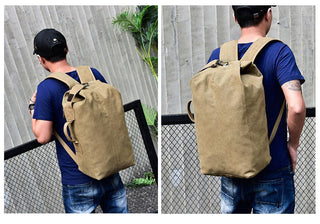 Large Man Travel Bag Mountaineering Backpack Male Luggage Canvas Bucket Shoulder Army Bags For Boys Men Backpacks mochilas XA88C ALODIA STORE