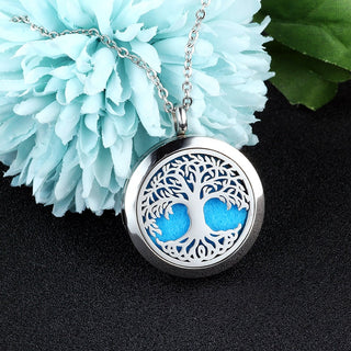 UBELIEVE 30MM Perfume Diffuser Necklace Pendant  Aromatherapy Locket Jewelry Essential Oil Locket Necklace For Women ALODIA STORE