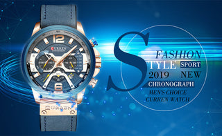 Top  CURREN Brand Casual Fashion Watches for Male Sport Military Leather Wrist Watch Men Watch Chronograph Relojes Hombre ALODIA STORE