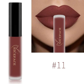 NICEFACE Lip Gloss Nude Matte Liquid Lipstick Lipgloss Waterproof Lip - Alodia Store