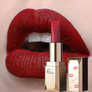 Pudaier Matte Lipstick Waterproof Lip Makeup 26 Colors Long Lasting Moisturizer Lip Tint Korean Black Velvet Nude Matte Lipstick - Alodia Store