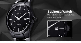 CURREN Top Brand Luxury Fashion Simple Men Watches Slim Steel Strap Waterproof Watch for Man Quartz Business Watch Clock 8106 ALODIA STORE