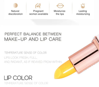 O.TWO.O Lip Balm Temperate Changing Lipstick Long Lasting Hygienic Moisturizing Lipstick Anti Aging Makeup Pink Lip Care ALODIA STORE