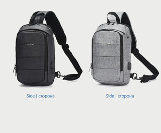 OZUKO Casual Men's Chest Pack Waterproof Crossbody Bags Male USB Charging Shoulder Bag Large Capacity Oxford Messenger Bag 2019 ALODIA STORE