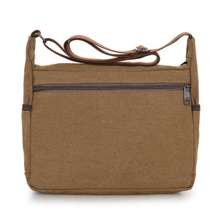 Men Canvas Shoulder Bag Multifunction Casual Travel Crossbody Bags Vintage Solid Zipper Men Messenger Top-handle Handbags ALODIA STORE