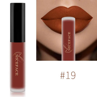 NICEFACE Lip Gloss Nude Matte Liquid Lipstick Lipgloss Waterproof Lip - Alodia Store