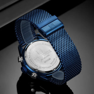 NAVIFORCE Men's Watches Top Brand Luxury Sports Watch For Men Quartz LED Digital Dual Clock Male Full Steel Military Wrist Watch ALODIA STORE