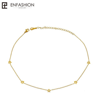 Enfashion Geometric Triangle Circle Star Choker Necklace Gold color Necklaces Pendants Stainless Steel Necklace Women chocker ALODIA STORE