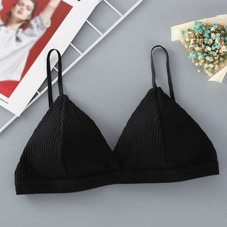 Sexy Women's Bra Sexy Lingerie Triangle Cup Threaded Cotton Bralettes Comfortable Brassie Female Seamless Underwear ALODIA STORE