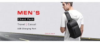 EURCOOL Messenger Bag for Men Black Crossbody Bags men for 7.9" iPad W